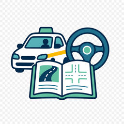 Ícone de aulas teóricas e práticas na autoescola